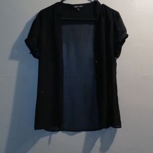 Black See Through Dress Top